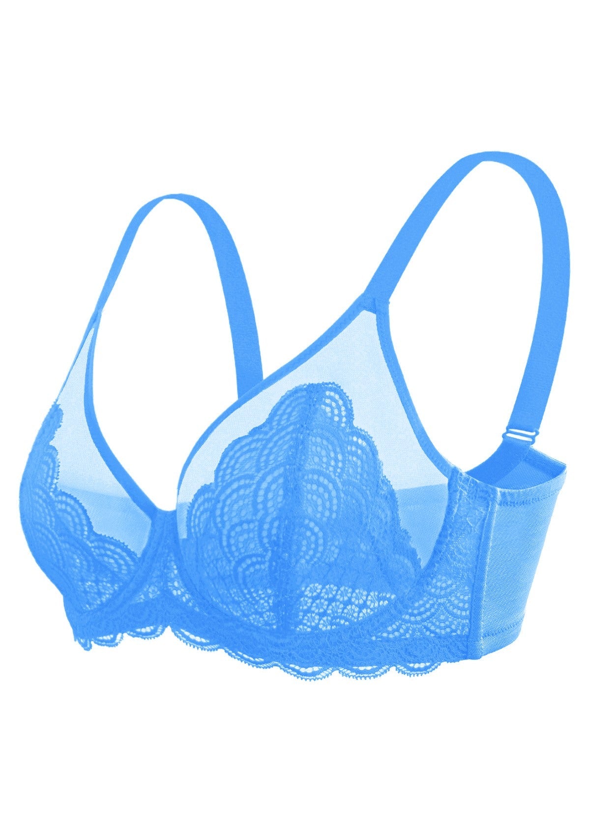 Mermaid Scales Lace Unlined Bra