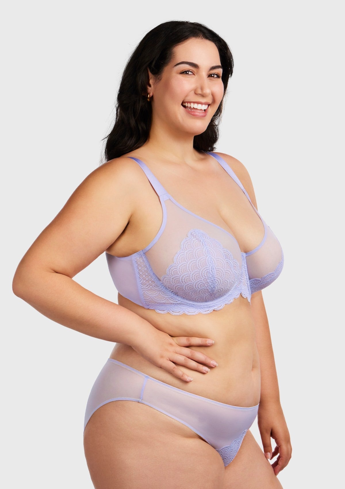 Mermaid Scales Lace Unlined Bra