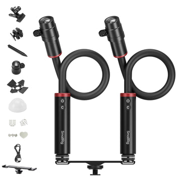 RM 03 Macro Photo LED Light for Mushrooms and Miniatures, 5 Colors CRI95, Flexible Arm, Diffuser