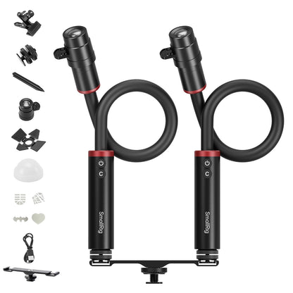 RM 03 Macro Photo LED Light for Mushrooms and Miniatures, 5 Colors CRI95, Flexible Arm, Diffuser