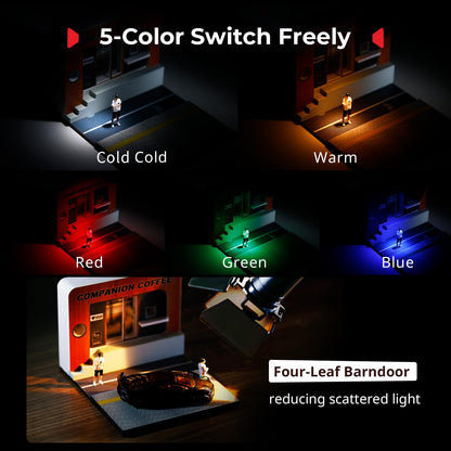 RM 03 Macro Photo LED Light for Mushrooms and Miniatures, 5 Colors CRI95, Flexible Arm, Diffuser