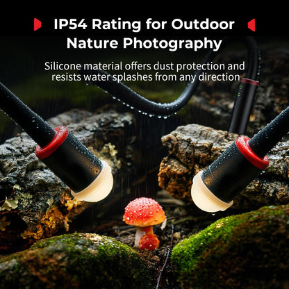 RM 03 Macro Photo LED Light for Mushrooms and Miniatures, 5 Colors CRI95, Flexible Arm, Diffuser