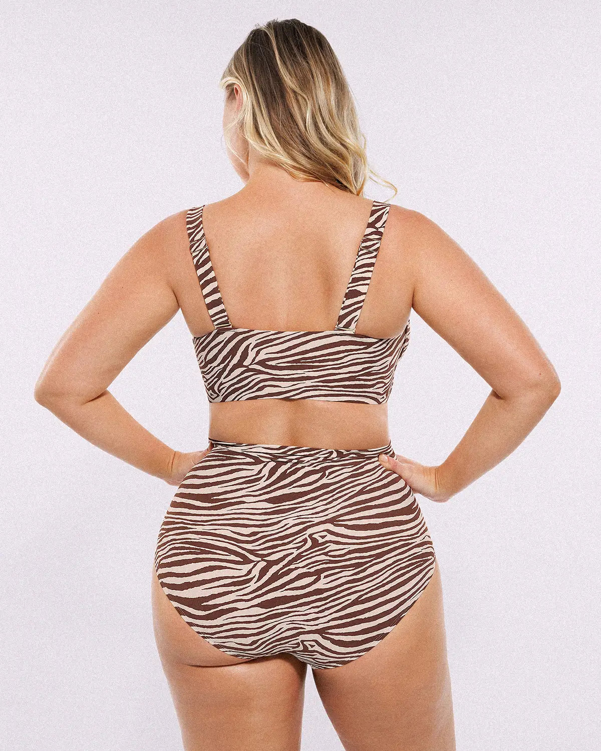 Smart Sculpt™ Ruched V-Neck Bikini Top & High-Waisted Bottom Set
