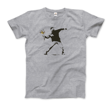 Banksy Flower Thrower Artwork T-Shirt-0