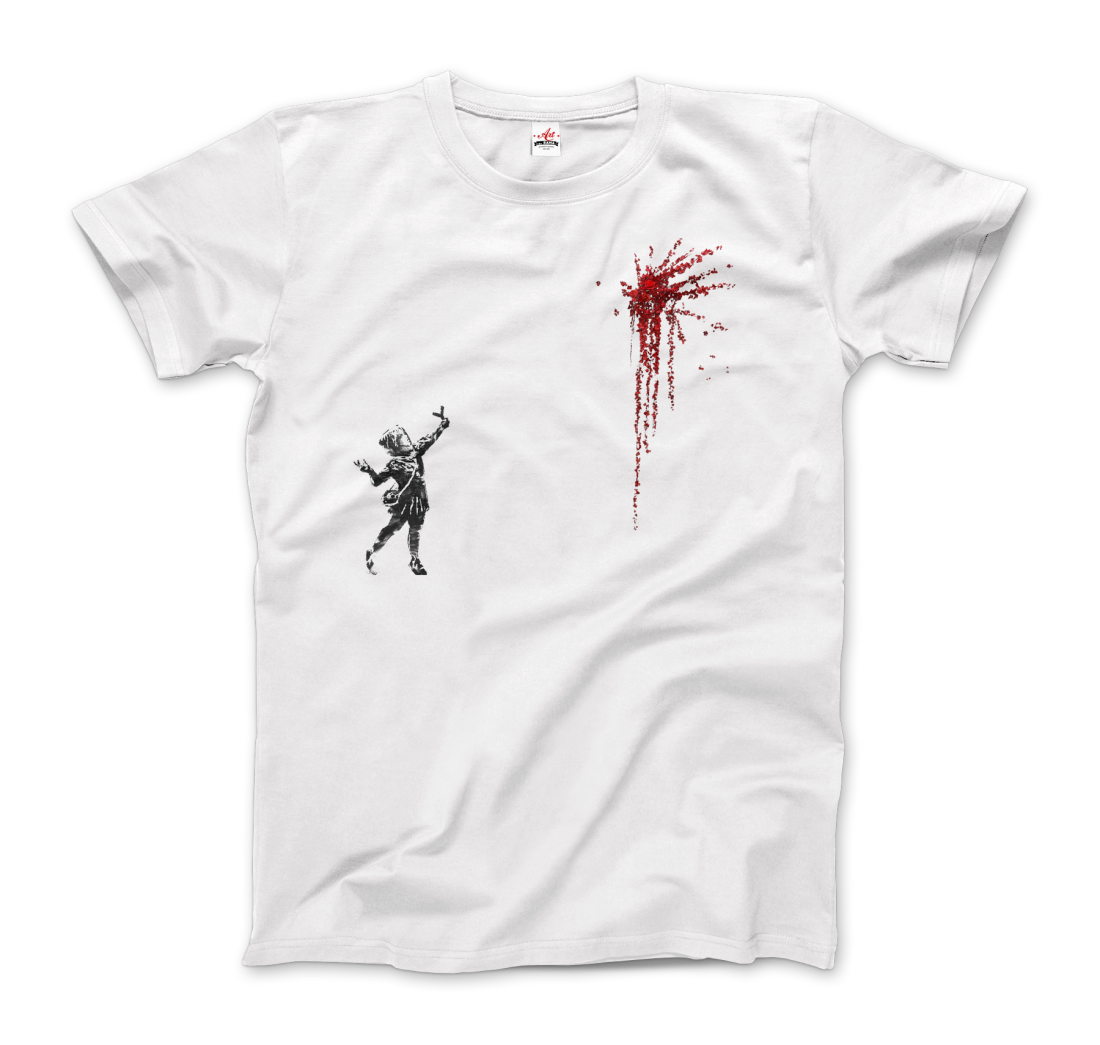 Banksy Valentines Day Mural Reproduction T-Shirt-10