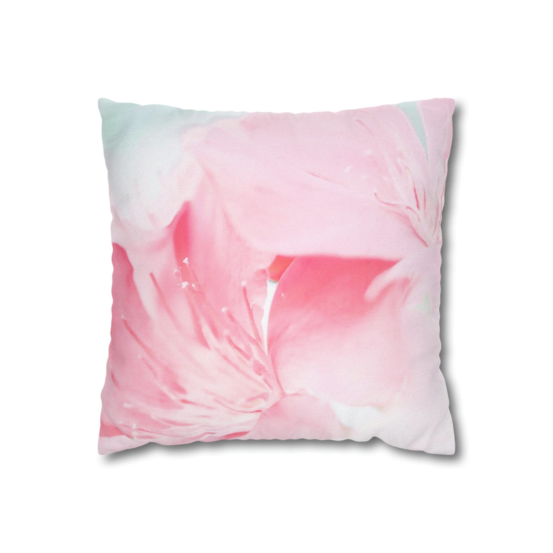 Decorative Throw Pillow Cover - Peaceful Pink Flower Bloom-0