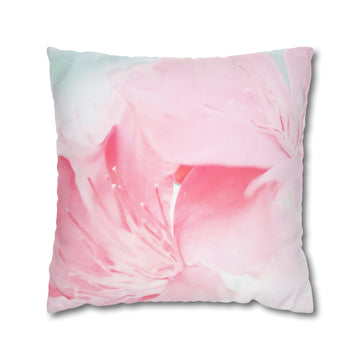 Decorative Throw Pillow Cover - Peaceful Pink Flower Bloom-0