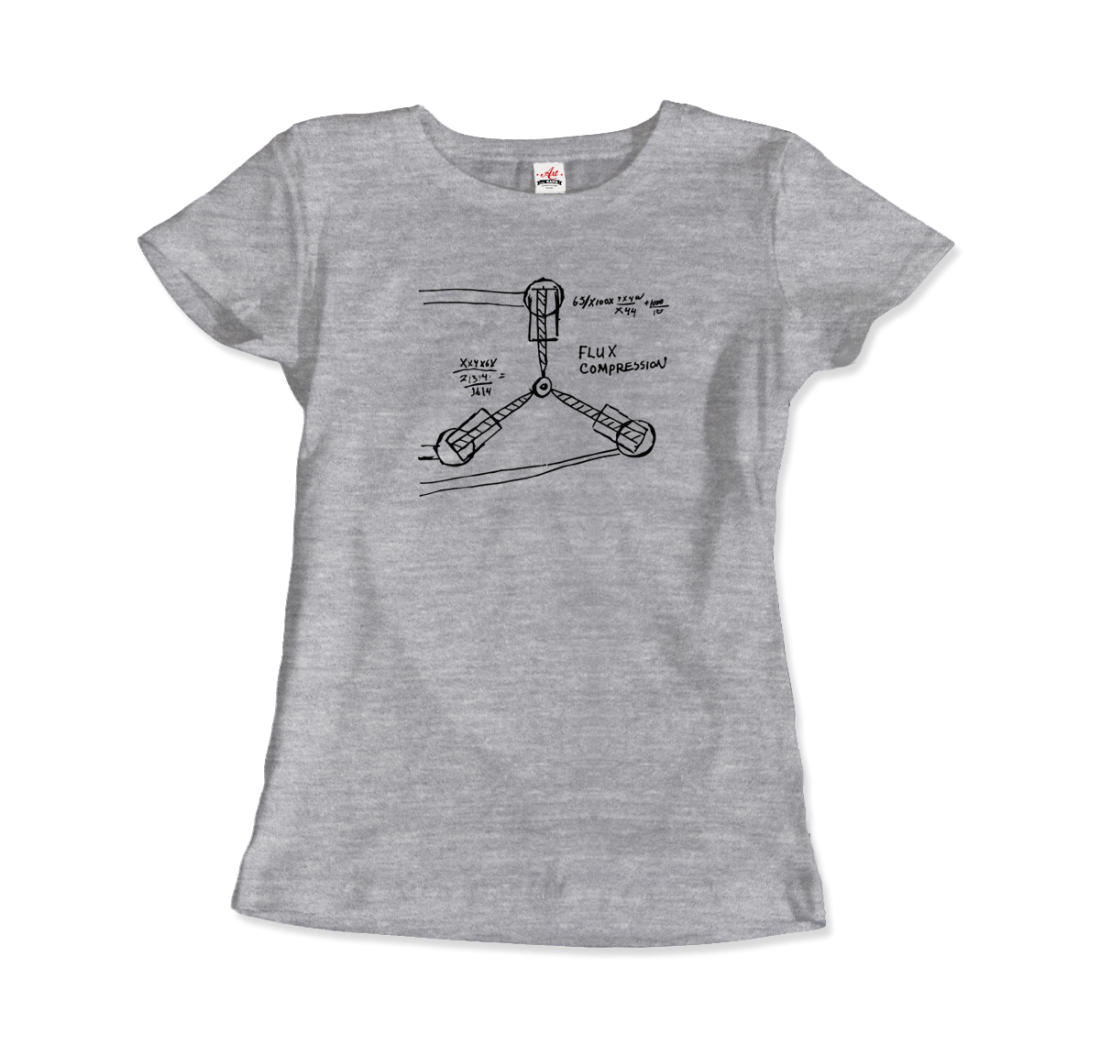 Flux Capacitor Sketch from Back to the Future T-Shirt-0