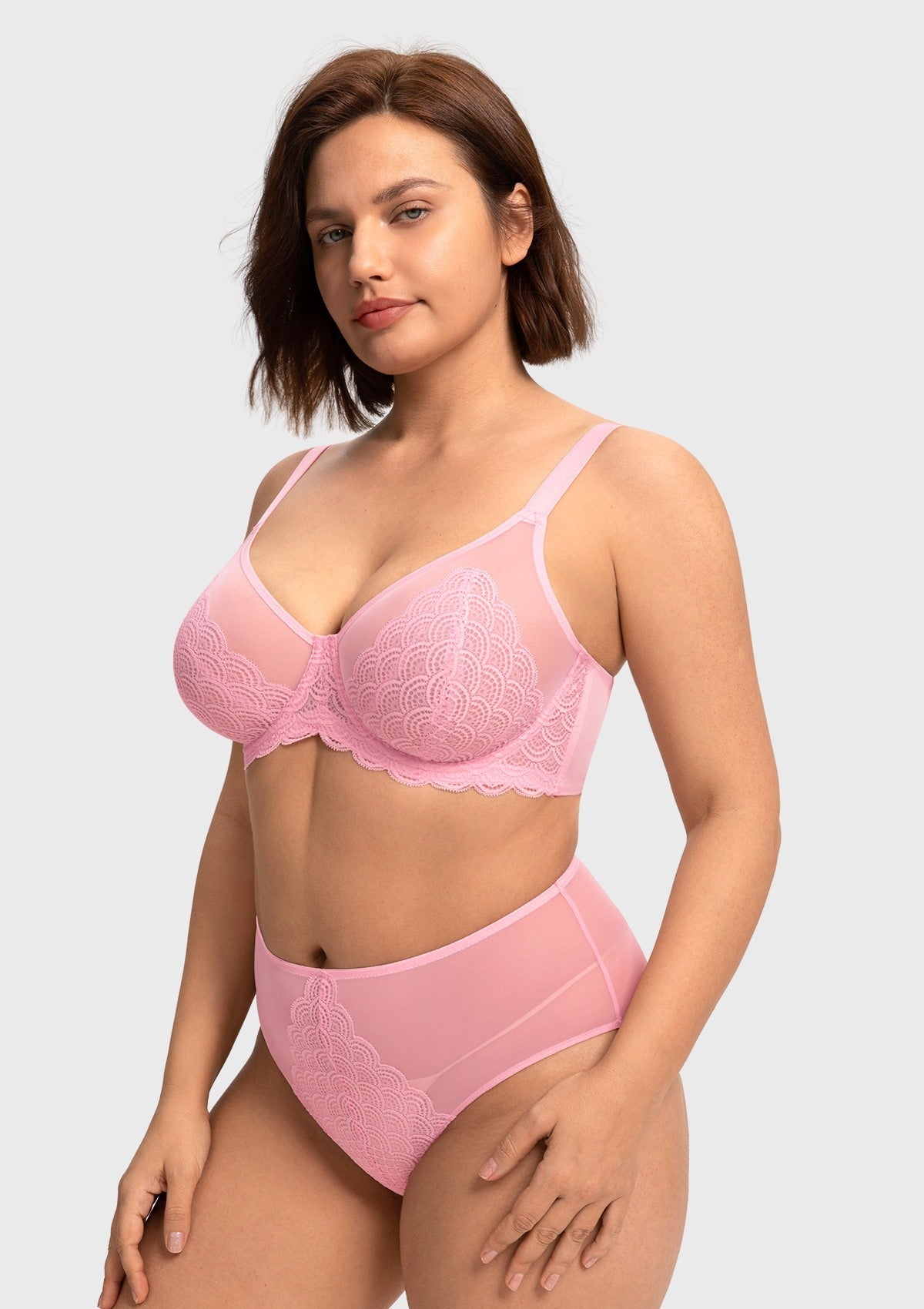 Mermaid Scales Lace Unlined Bra