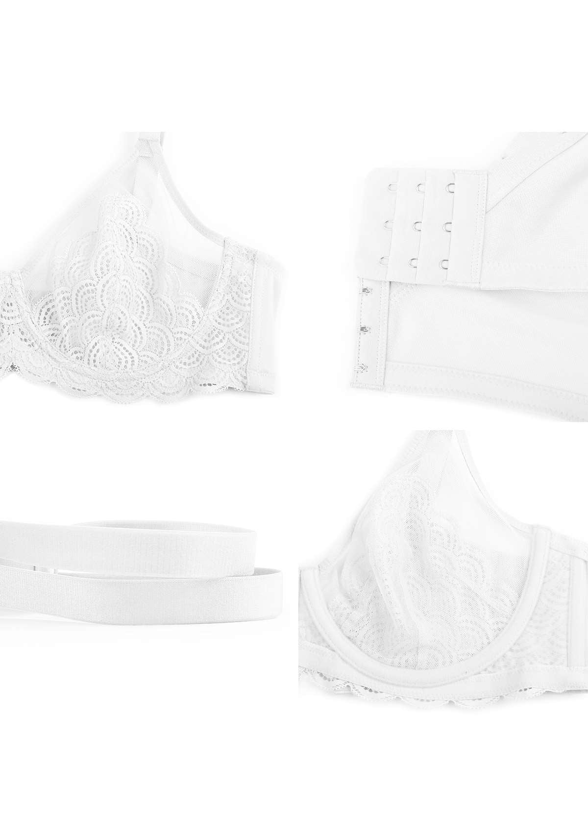 Mermaid Scales Lace Unlined Bra