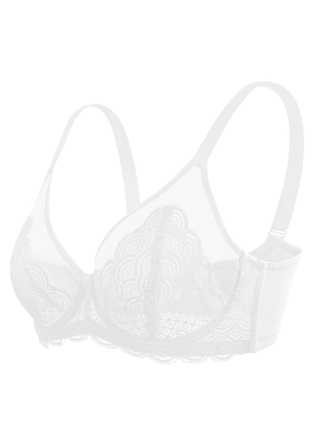 Mermaid Scales Lace Unlined Bra