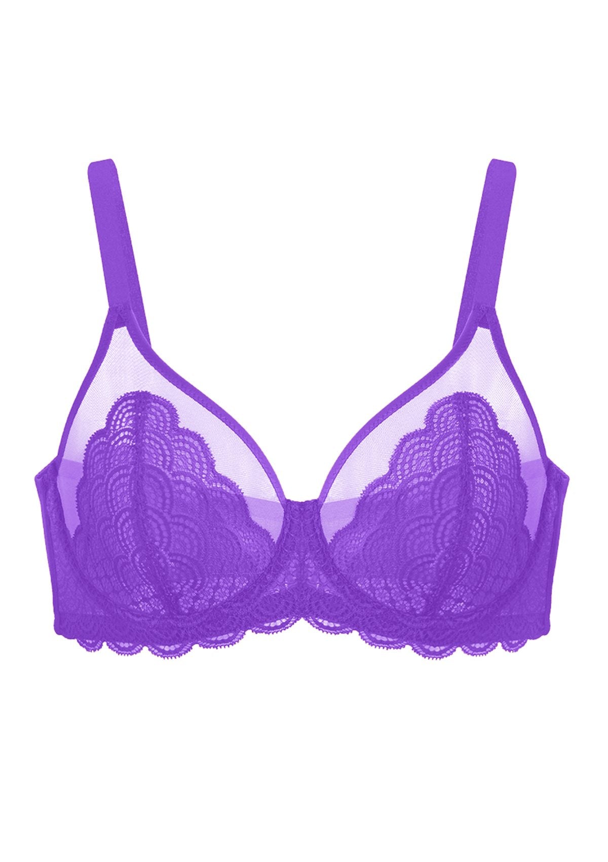 Mermaid Scales Lace Unlined Bra