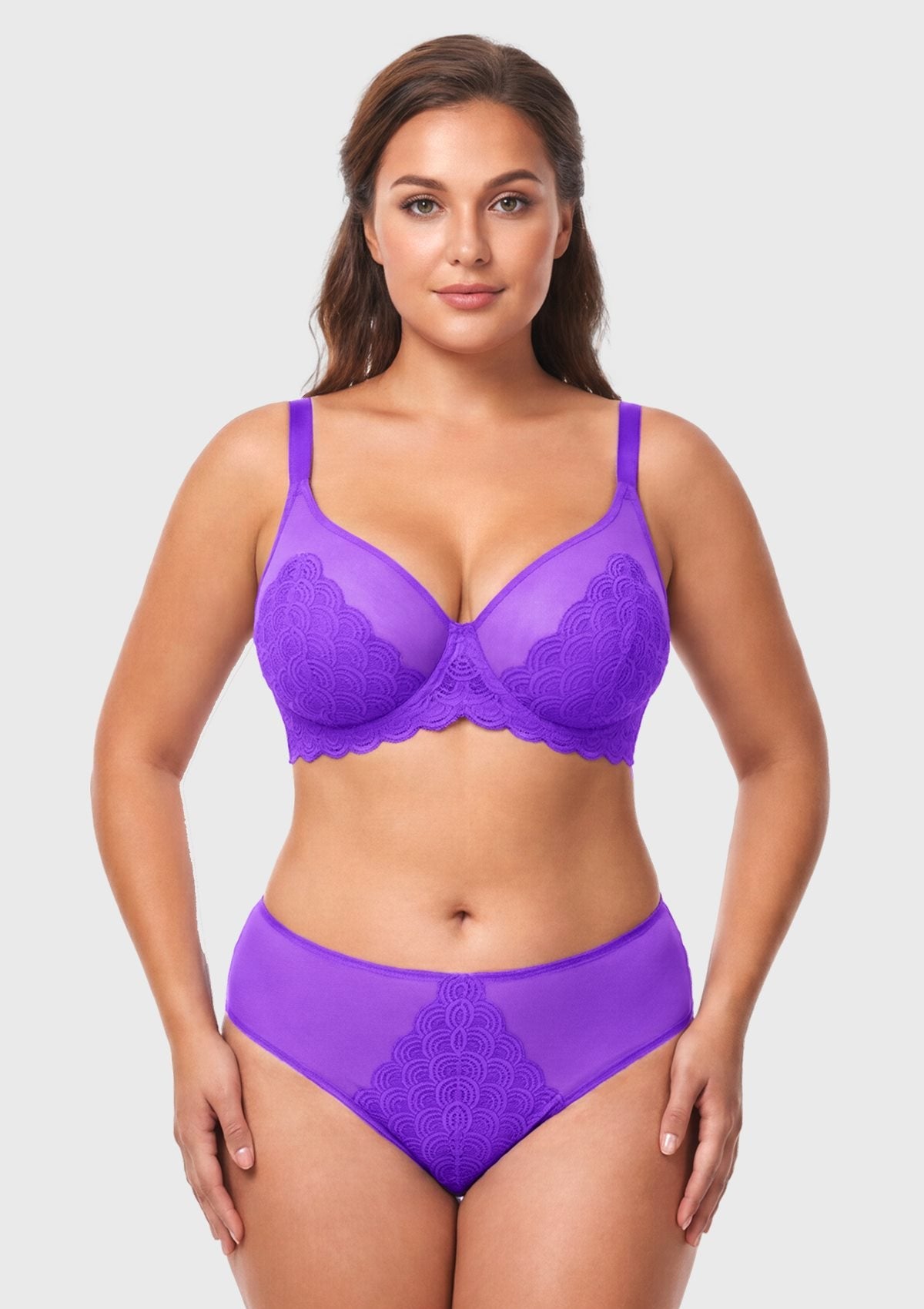 Mermaid Scales Lace Unlined Bra
