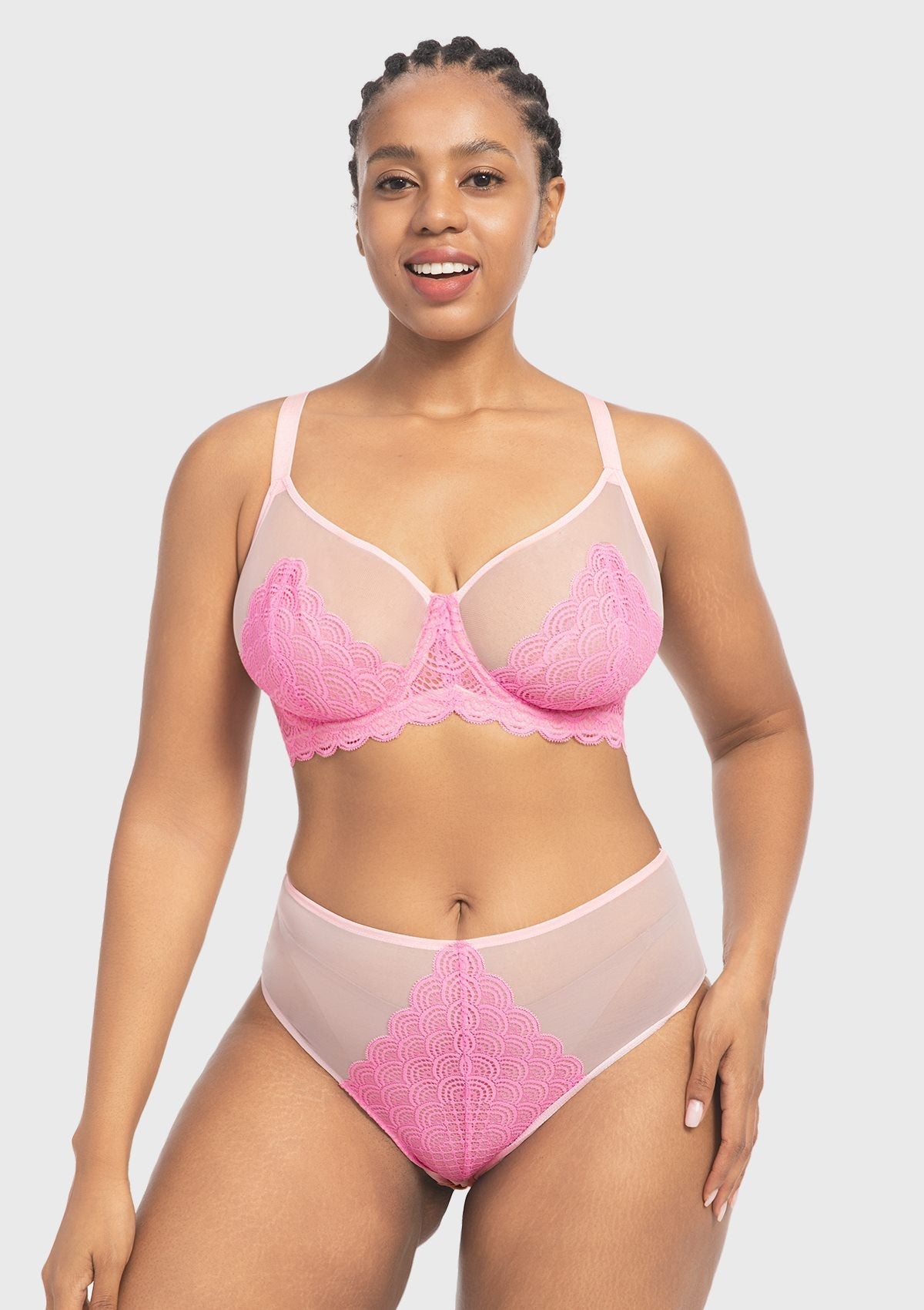 Mermaid Scales Lace Unlined Bra