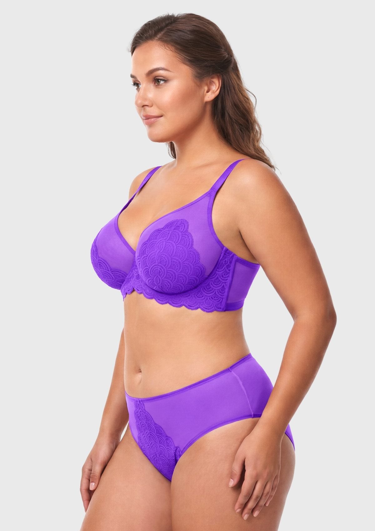 Mermaid Scales Lace Unlined Bra