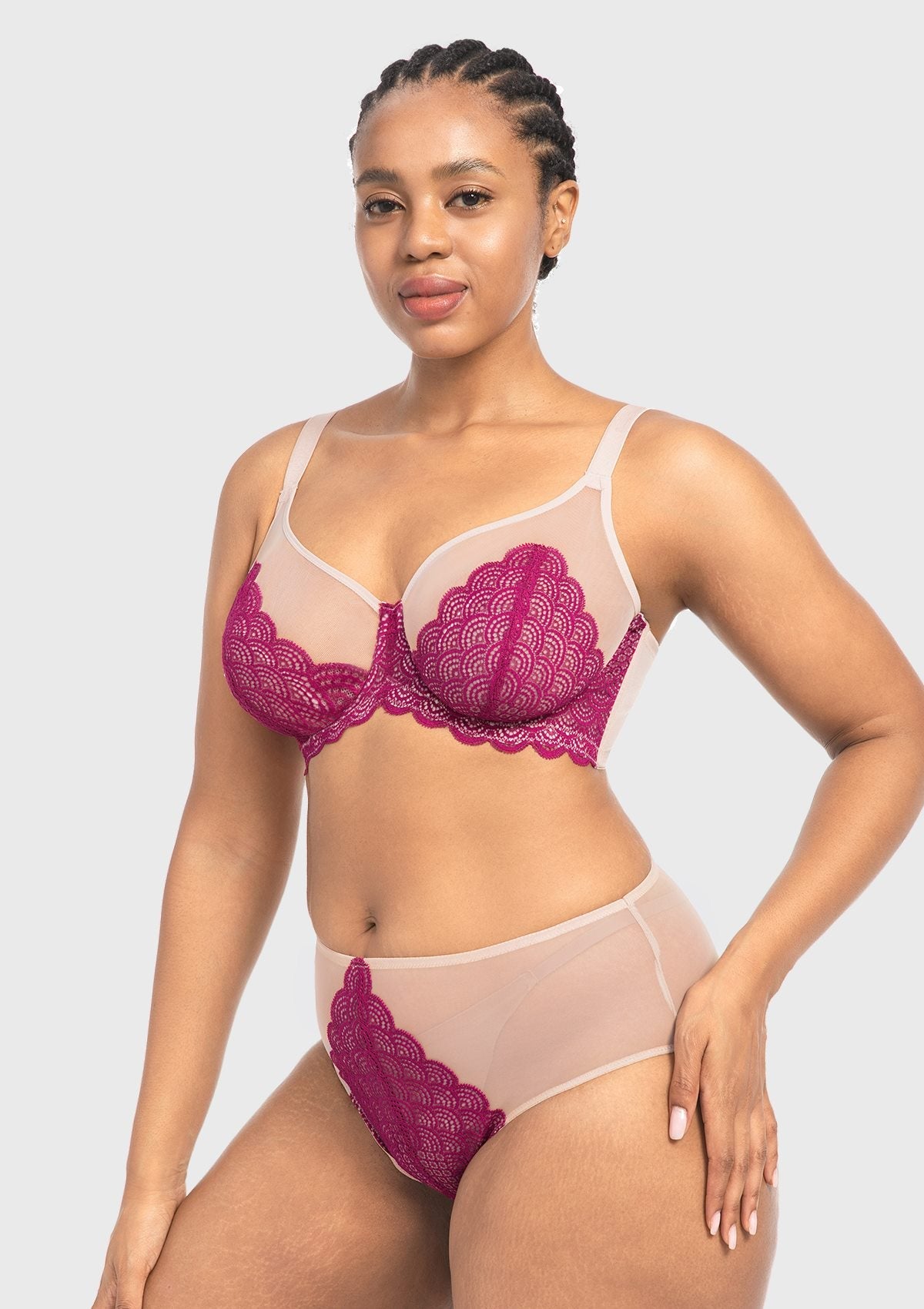 Mermaid Scales Lace Unlined Bra