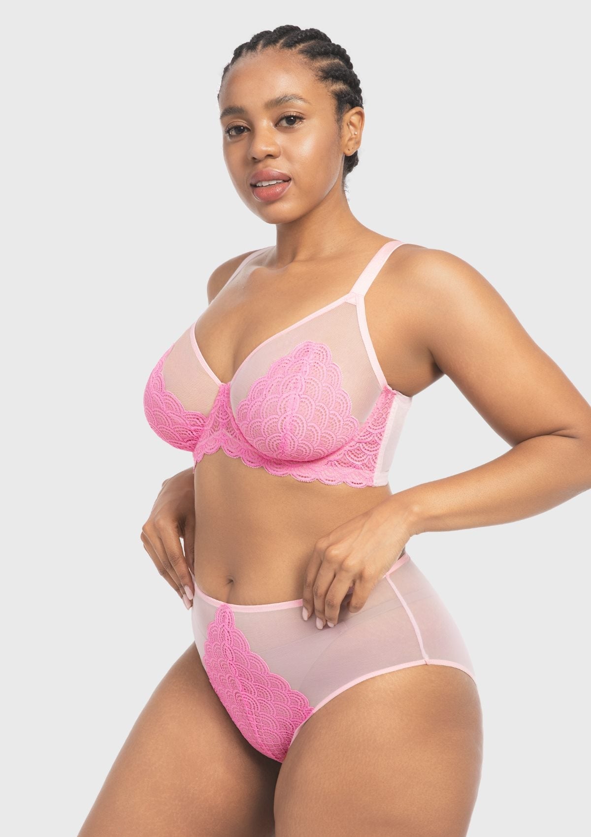 Mermaid Scales Lace Unlined Bra