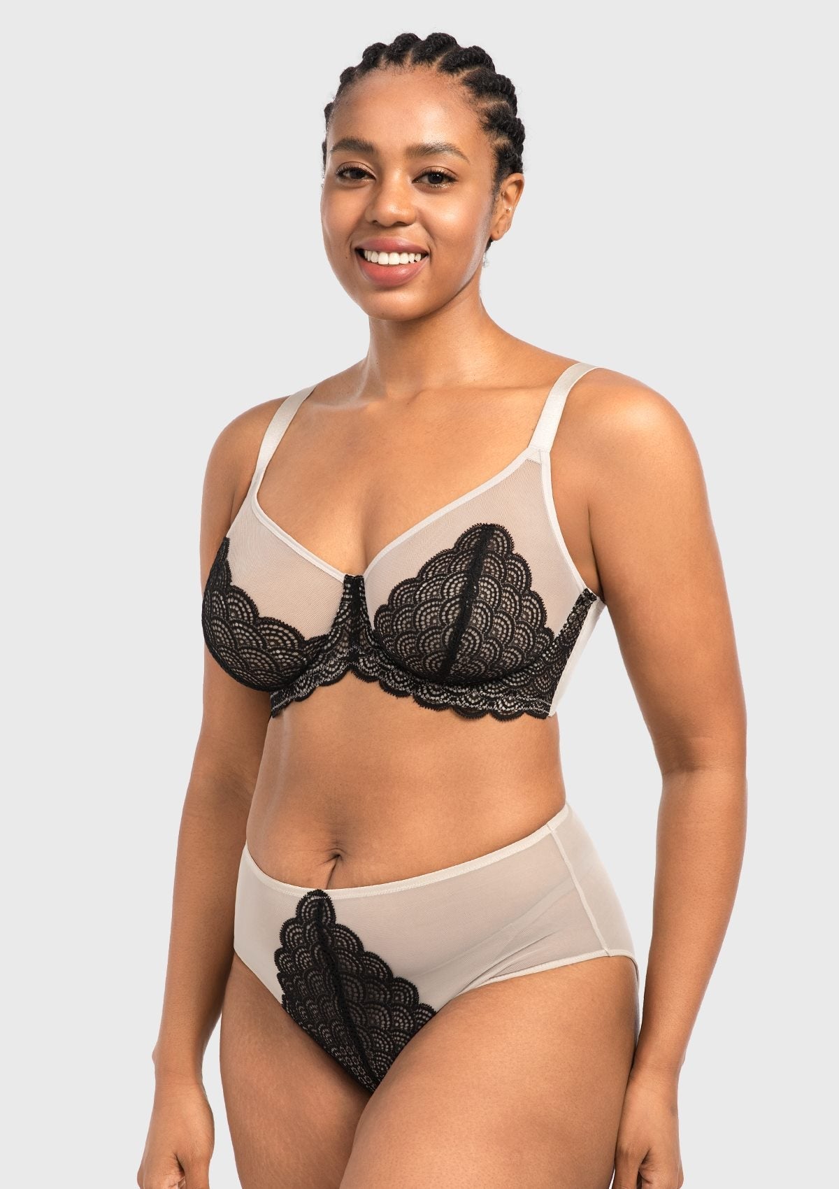 Mermaid Scales Lace Unlined Bra