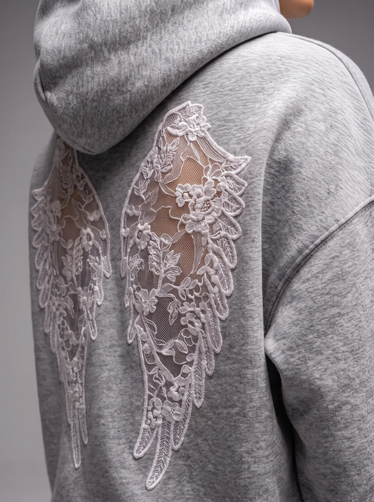 Oversized Angel Wing Hoodie Streetwear