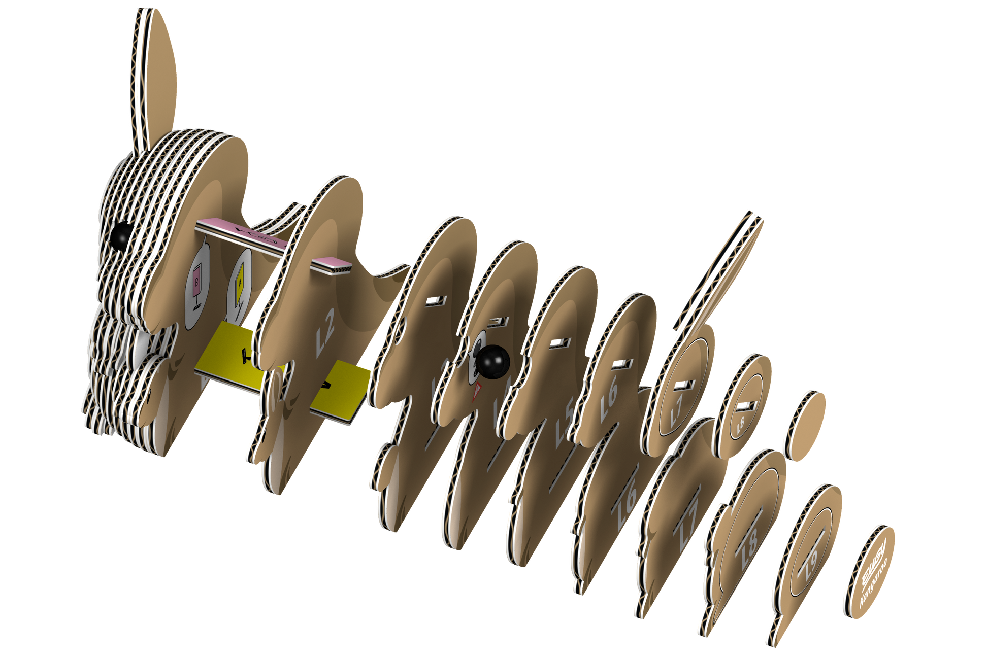 EUGY Kangaroo 3D Puzzle-2