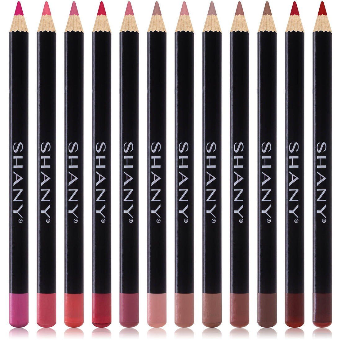 SHANY Dreamy Dozen Matte Lip Liner Set Vegan - Long-Lasting Professional Velvet Cruelty-Free Lipstick Pencils Pens  in Varying Shades - Pack of 12 - SHOP  - LIP LINERS - ITEM# SH-P004
